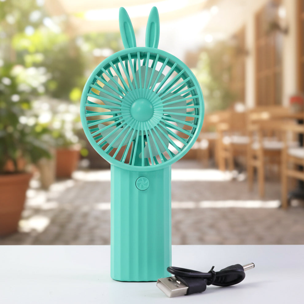 Cute Bunny Ear Mini Fan – Cool Breeze with Adorable Style