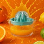 Manual Orange Lemon Citrus Juicer Squeezer – Press &amp; Pourer with Lid (Plastic, 1 Pc)