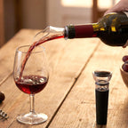 Premium Wine Pourer &amp; Vacuum Bottle Stopper Set (2 Pc)