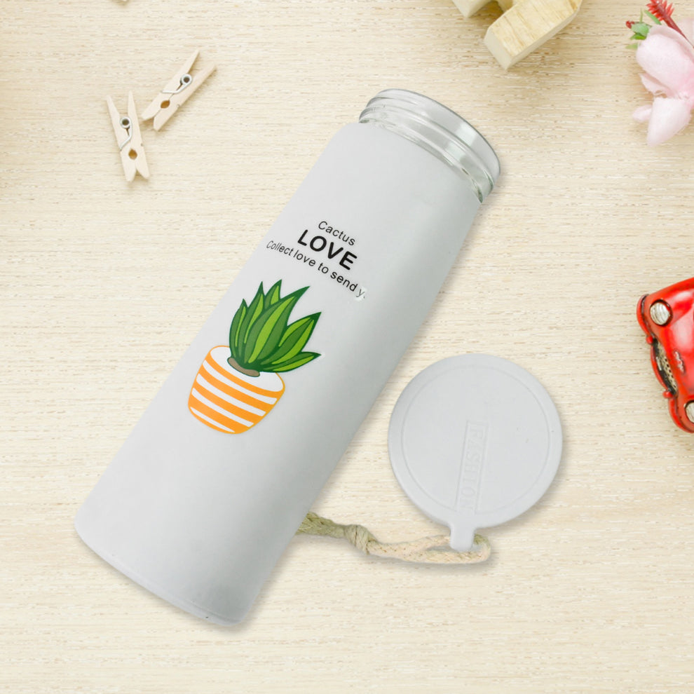 FitFuzion Outdoor Sport Glass Water Bottle – Leakproof &amp; Stylish Hydration