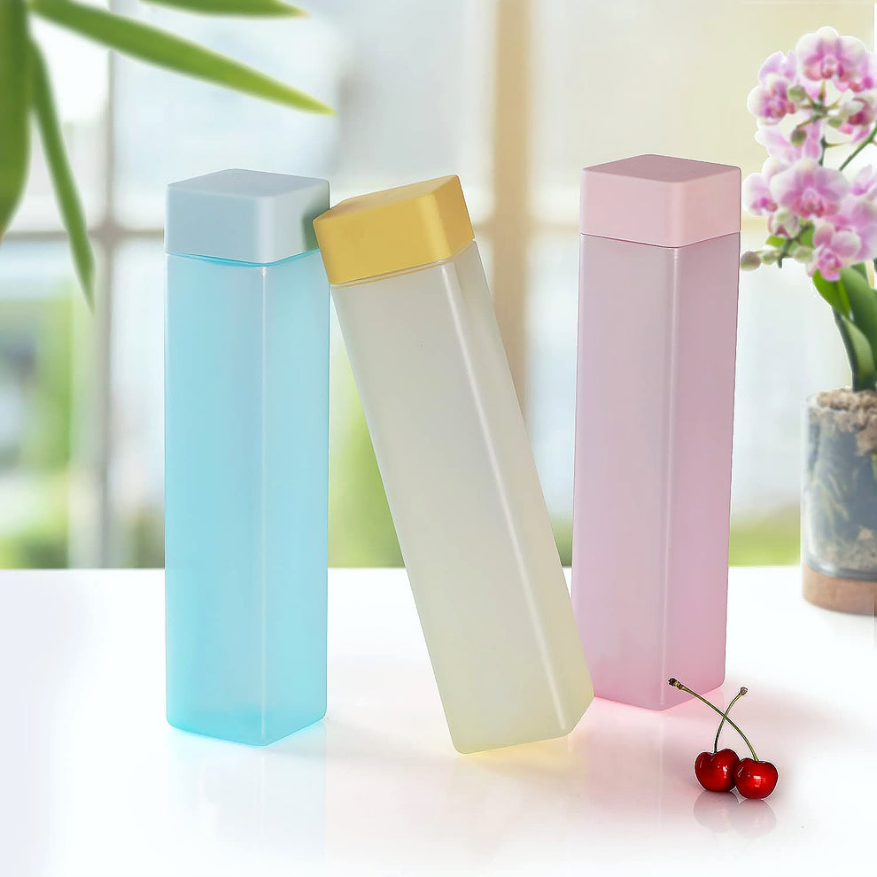 Square Plastic Water Bottle – 1000ml Leakproof BPA-Free (1 Pc)