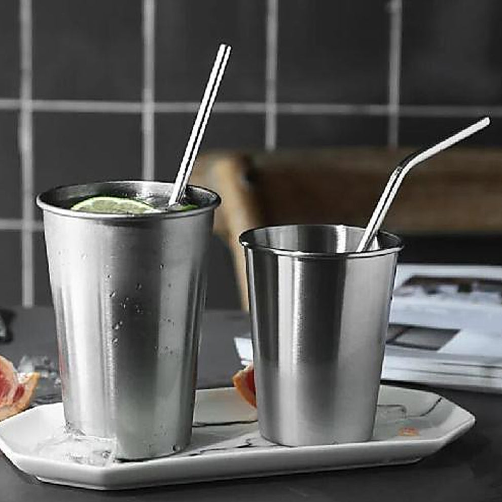 Reusable Stainless Steel Straws with Case (4 Pc Set)
