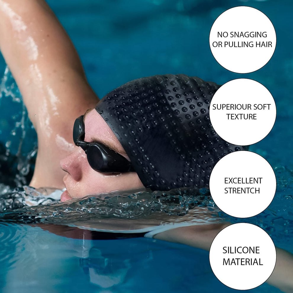 Konex Premium Silicone Swimming Cap – Waterproof & Comfortable Fit