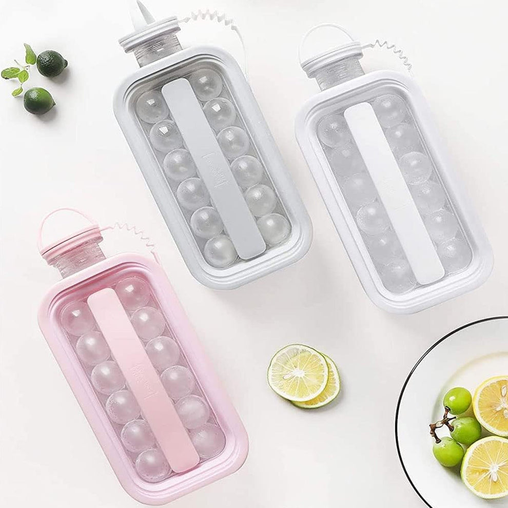 2-in-1 Portable Ice Ball Maker – 17 Round Ice Cube Mold (1 Pc)