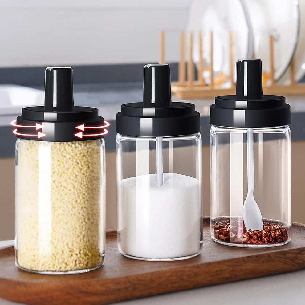 Spice Box Glass Jars – Multipurpose Masala Seasoning Box Set (1 Pc)