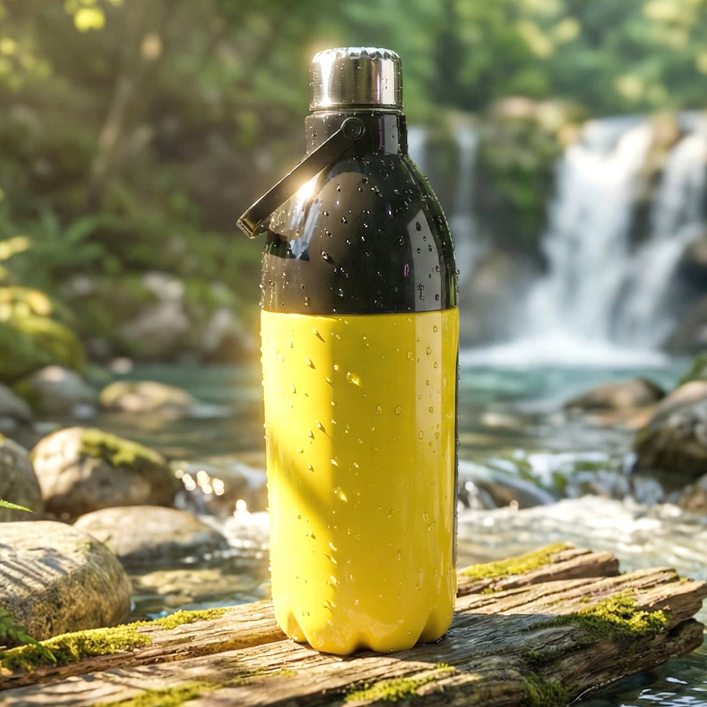 Leakproof Water Bottle with Carry Strap, Strong Lid and Easy Grip Design (1400 ML)