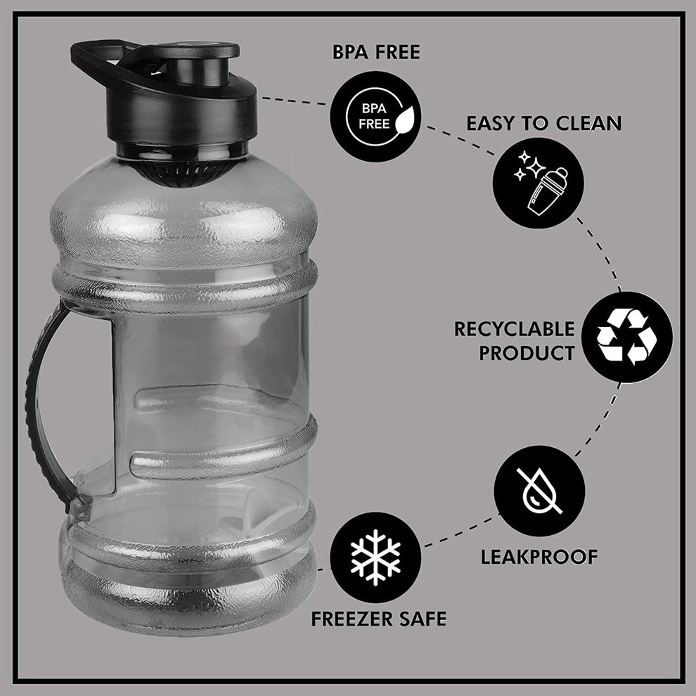 Sports Gym 1.5 Liters Gallon Water Bottle with Mixer & Strainer
