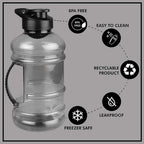 Sports Gym 1.5 Liters Gallon Water Bottle with Mixer & Strainer