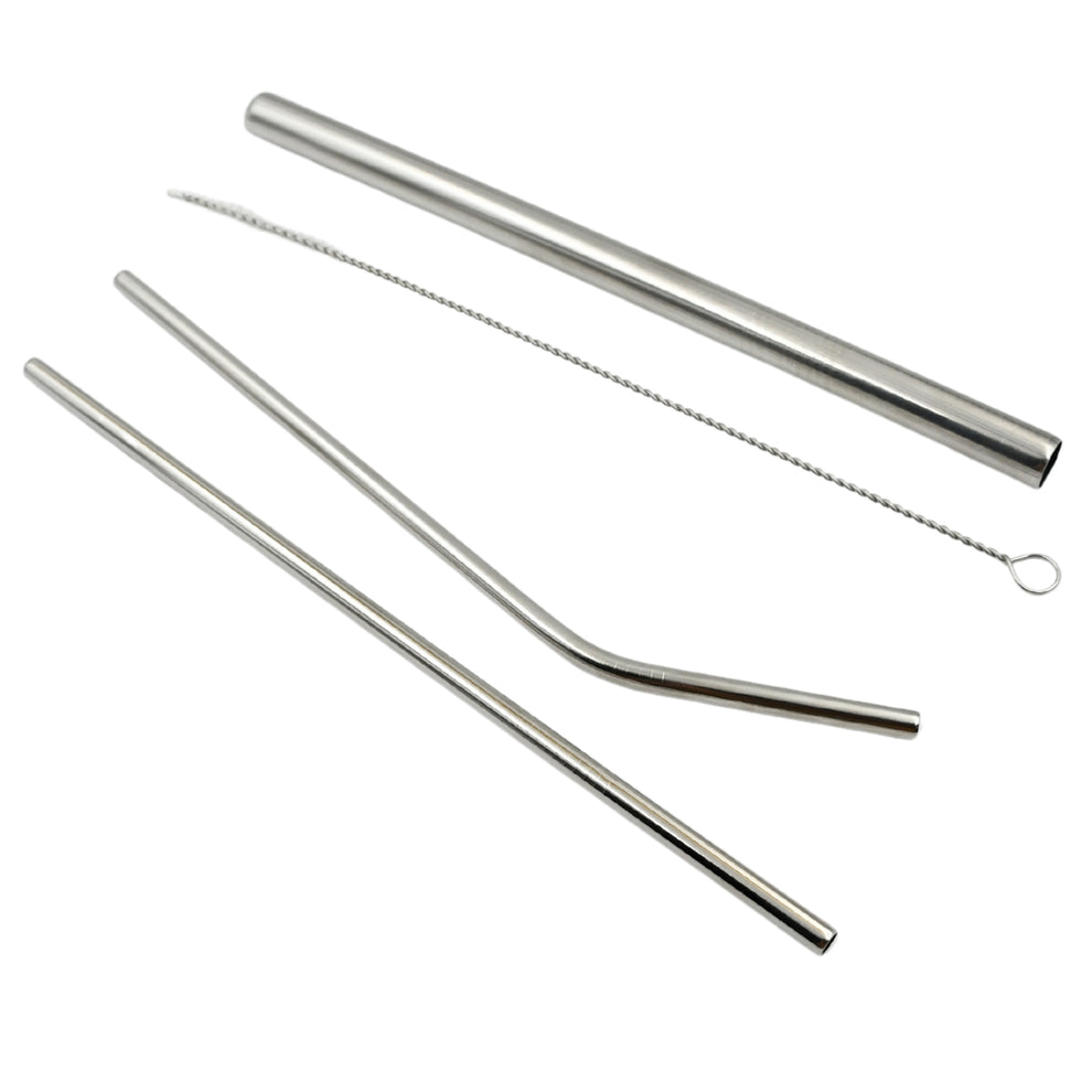 Reusable Stainless Steel Straws with Case (4 Pc Set)