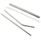 Reusable Stainless Steel Straws with Case (4 Pc Set)
