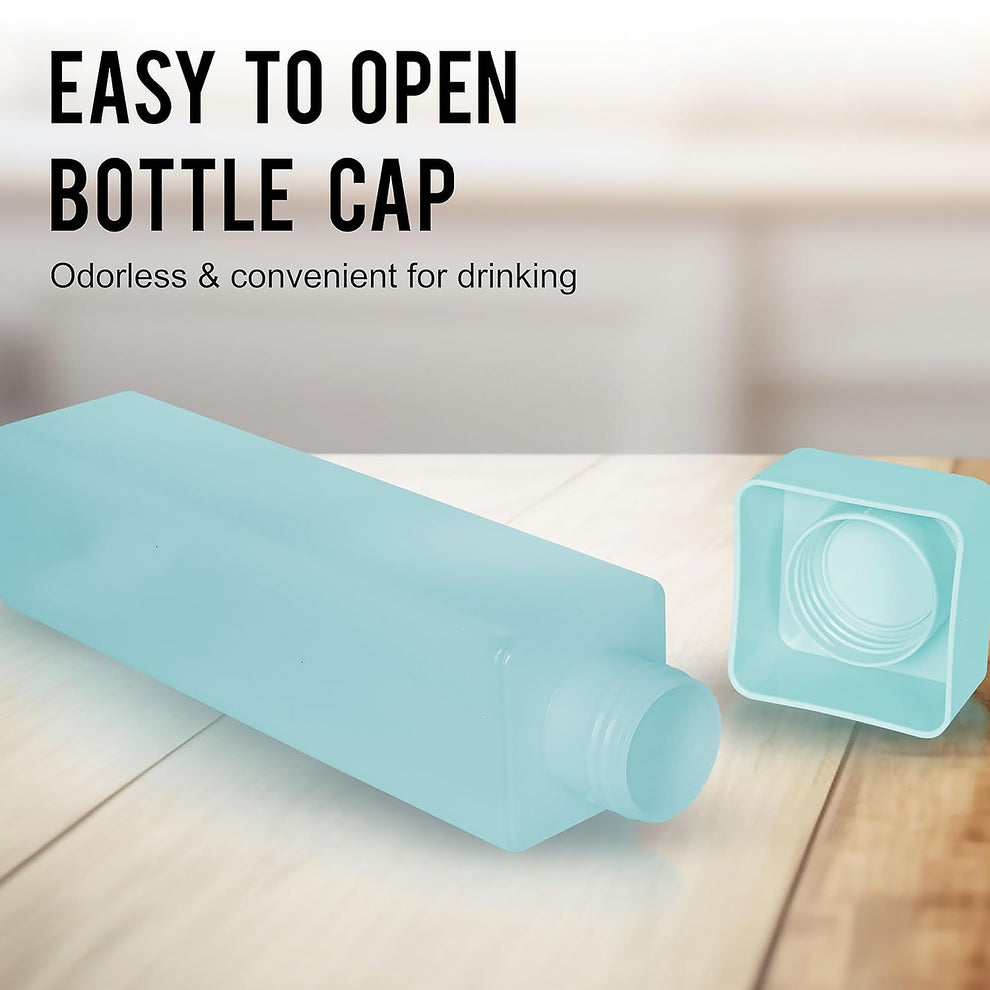 Square Plastic Water Bottle – 1000ml Leakproof BPA-Free (1 Pc)