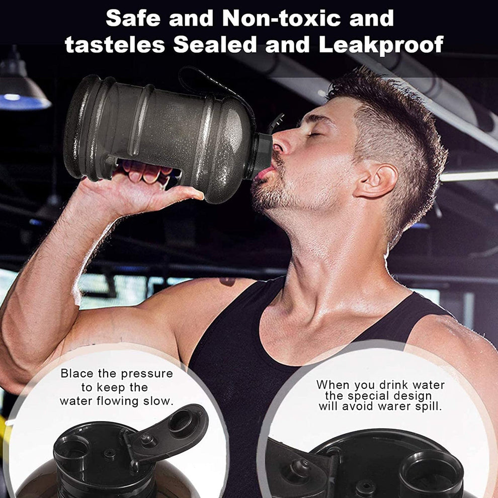 Sports Gym 1.5 Liters Gallon Water Bottle with Mixer & Strainer