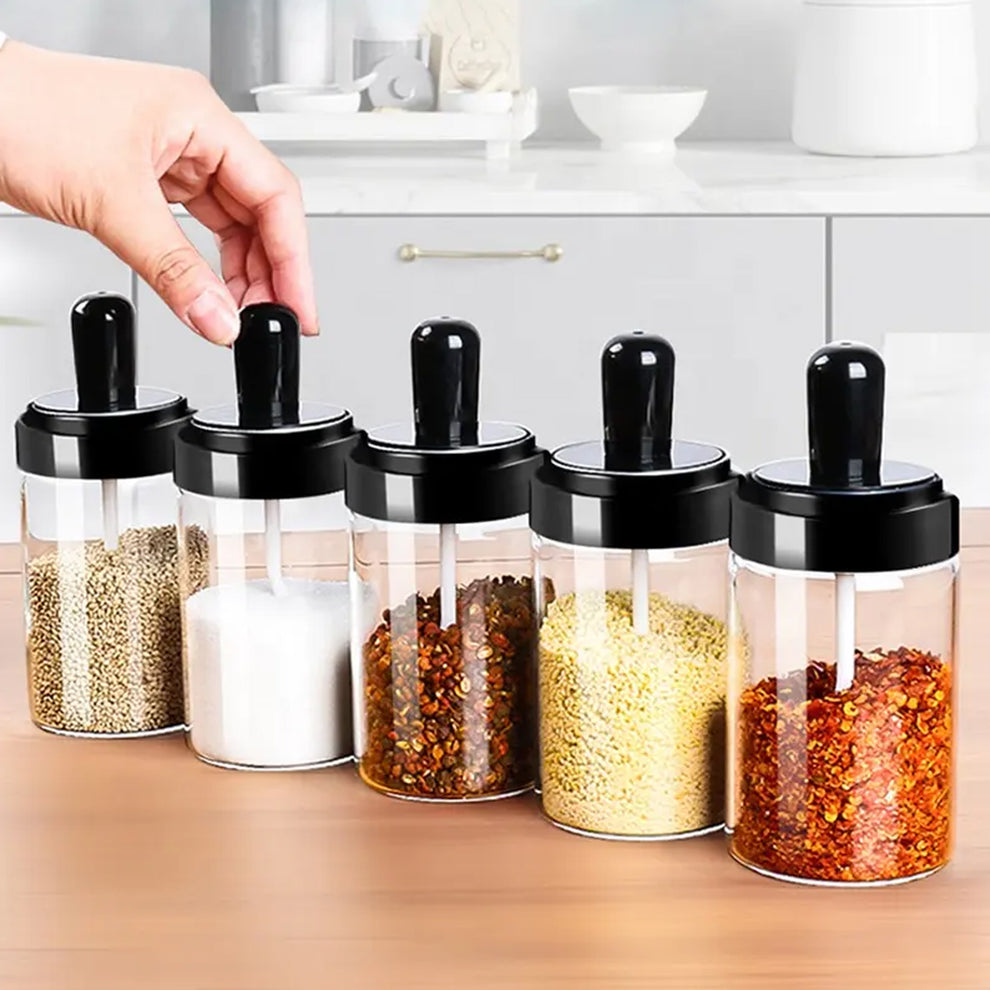Spice Box Glass Jars – Multipurpose Masala Seasoning Box Set (1 Pc)