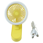 Portable Rechargeable Mini Table Fan with LED Light