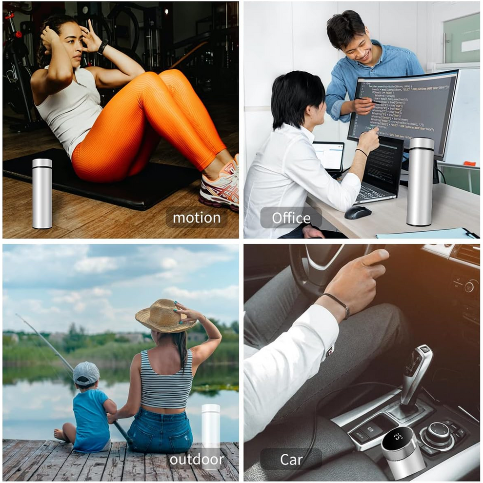 Vacuum Insulated Water Bottle with LED Temperature Display (1 Pc)