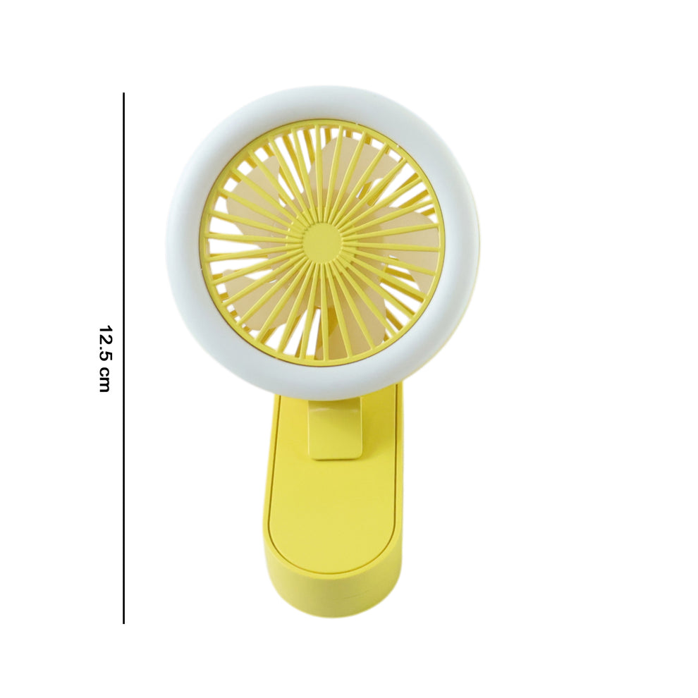 Portable Rechargeable Mini Table Fan with LED Light