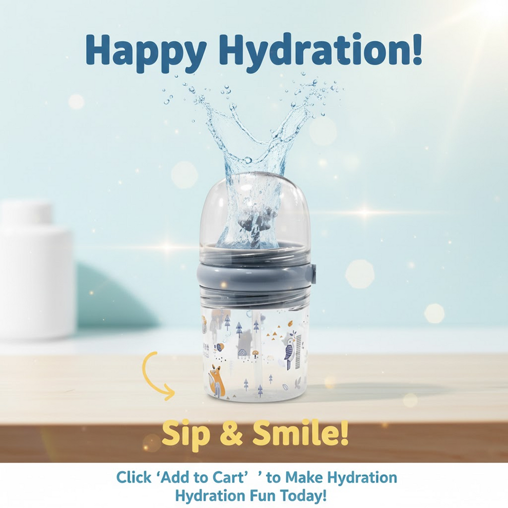 Whale Spray Sippy Cup (1 Pc) – Straw, Lid &amp; Spill-Proof Fun Water Bottle