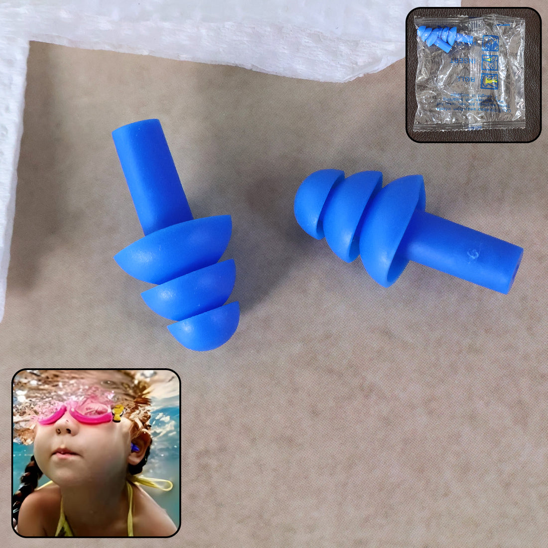 Reusable Silicone Swimming Ear Plugs (Set)