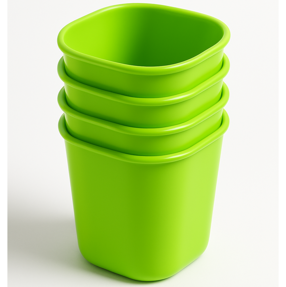 Plastic Drinking Glass Set – For Milk, Water &amp; Juice (Pack of 4)