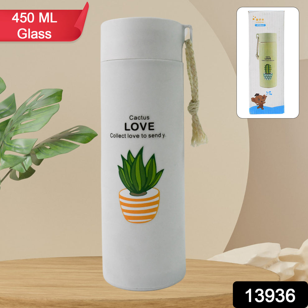 FitFuzion Outdoor Sport Glass Water Bottle – Leakproof &amp; Stylish Hydration