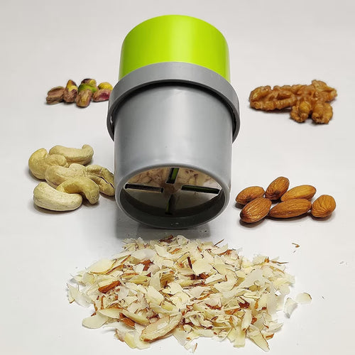 3-in-1 Dry Fruit Cutter – Slice, Chop & Grind in Seconds
