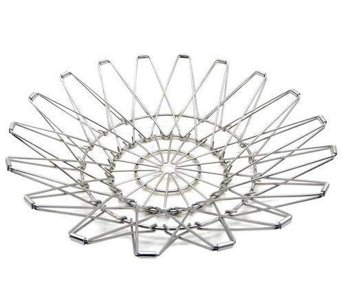 Multipurpose Fruit Basket – Stainless Steel Wire Bowl (Foldable)