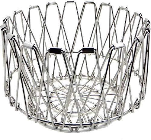 Multipurpose Fruit Basket – Stainless Steel Wire Bowl (Foldable)