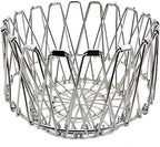 Multipurpose Fruit Basket – Stainless Steel Wire Bowl (Foldable)
