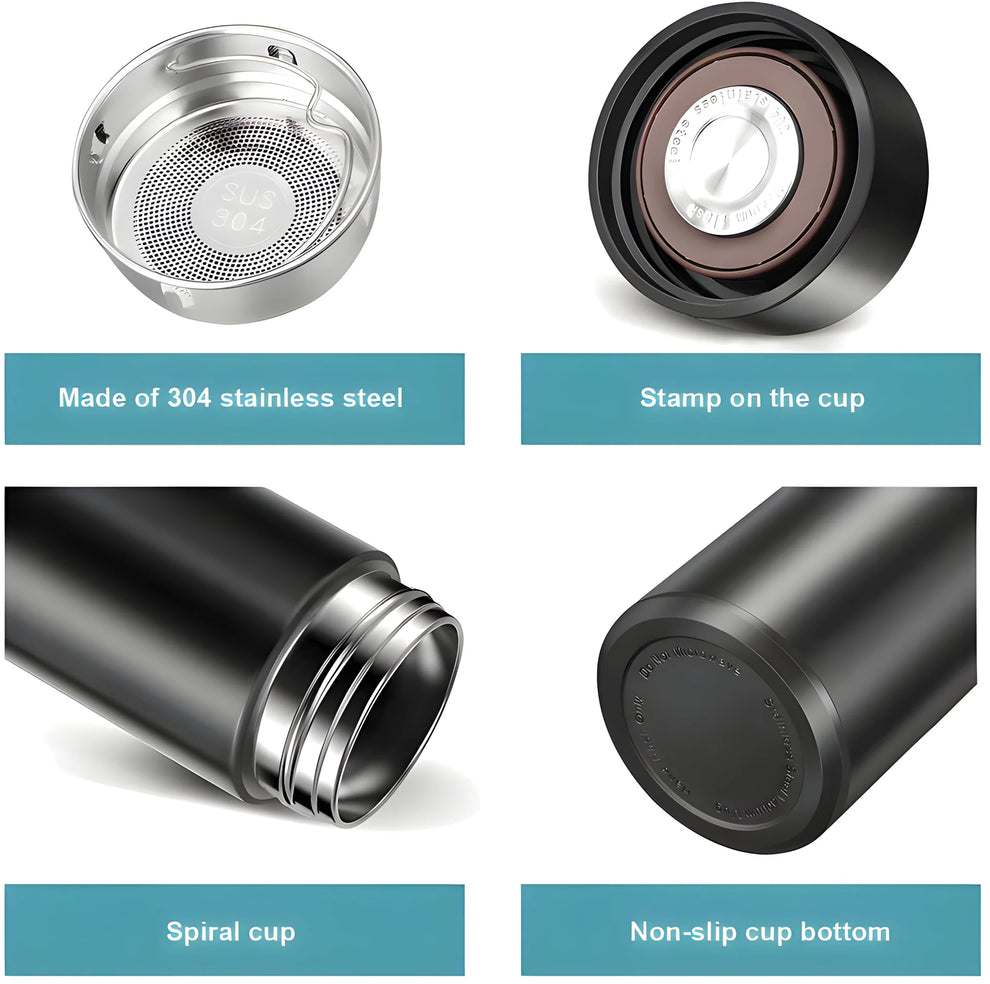 Vacuum Insulated Water Bottle with LED Temperature Display (1 Pc)