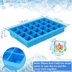 Silicone Ice Cube Tray – 24 Cavity Multicolor Ice Mold