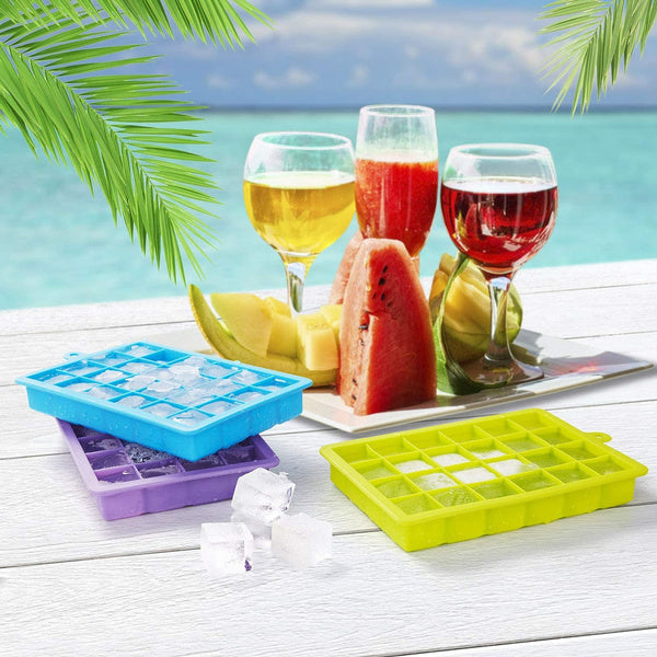 Silicone Ice Cube Tray – 24 Cavity Multicolor Ice Mold
