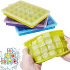 Silicone Ice Cube Tray – 24 Cavity Multicolor Ice Mold