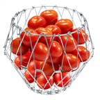 Multipurpose Fruit Basket – Stainless Steel Wire Bowl (Foldable)