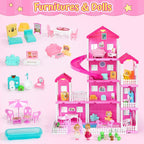 vamei 4 Tier Dollhouse with 9 Rooms and Dollhouse