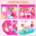 vamei 4 Tier Dollhouse with 9 Rooms and Dollhouse