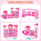 vamei 4 Tier Dollhouse with 9 Rooms and Dollhouse