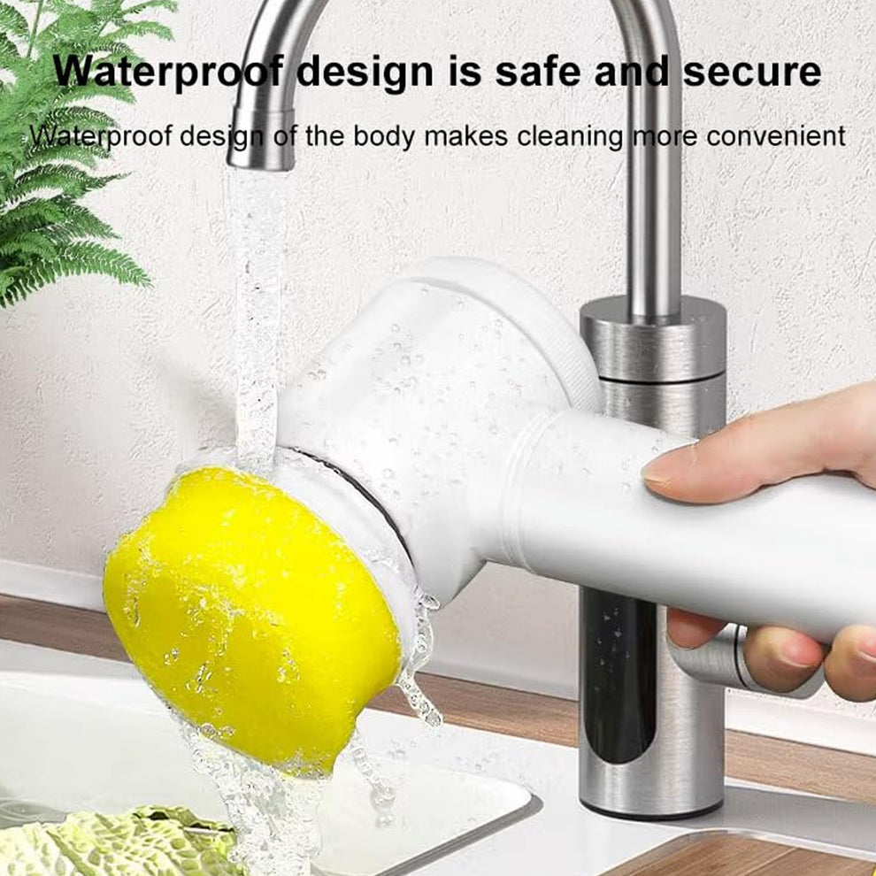 5 in 1 Electric Spin Cleaning Brush with Replaceable Heads