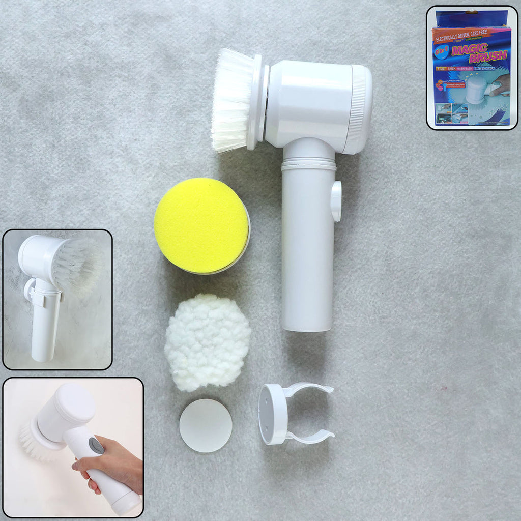 5 in 1 Electric Spin Cleaning Brush with Replaceable Heads