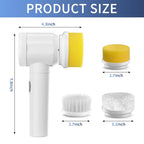 5 in 1 Electric Spin Cleaning Brush with Replaceable Heads
