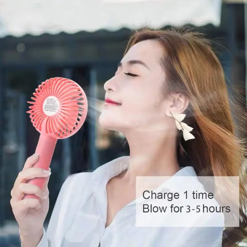 Portable Classic Hand Fan Table Fan 3 Speed Personal Desk Fan