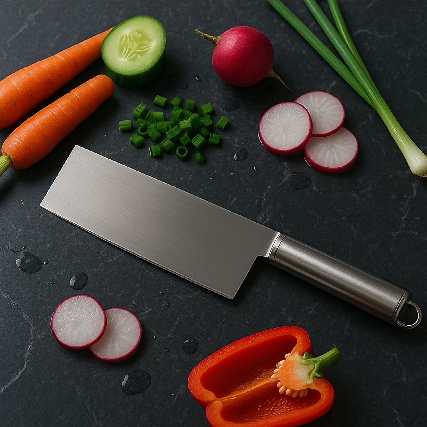 Professional Stainless Steel Vegetable Cleaver Knife 1 Pc