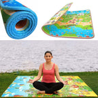 Waterproof Double Side Baby Play Floor Mat For Kids Home With Bag (Size 120 X 180cm)