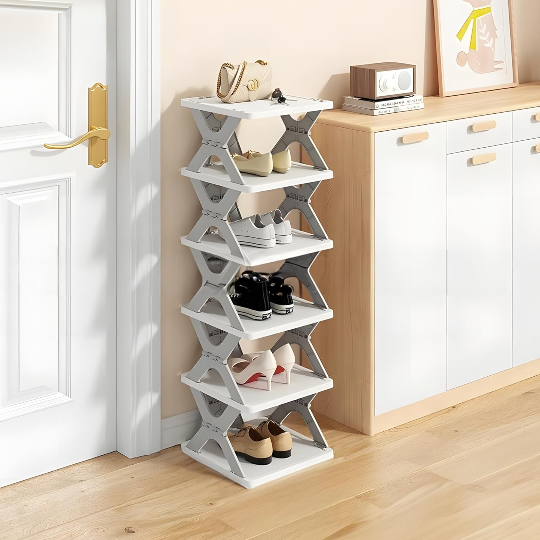 Foldable Shoe Rack (1 Pc, 6 Layers)