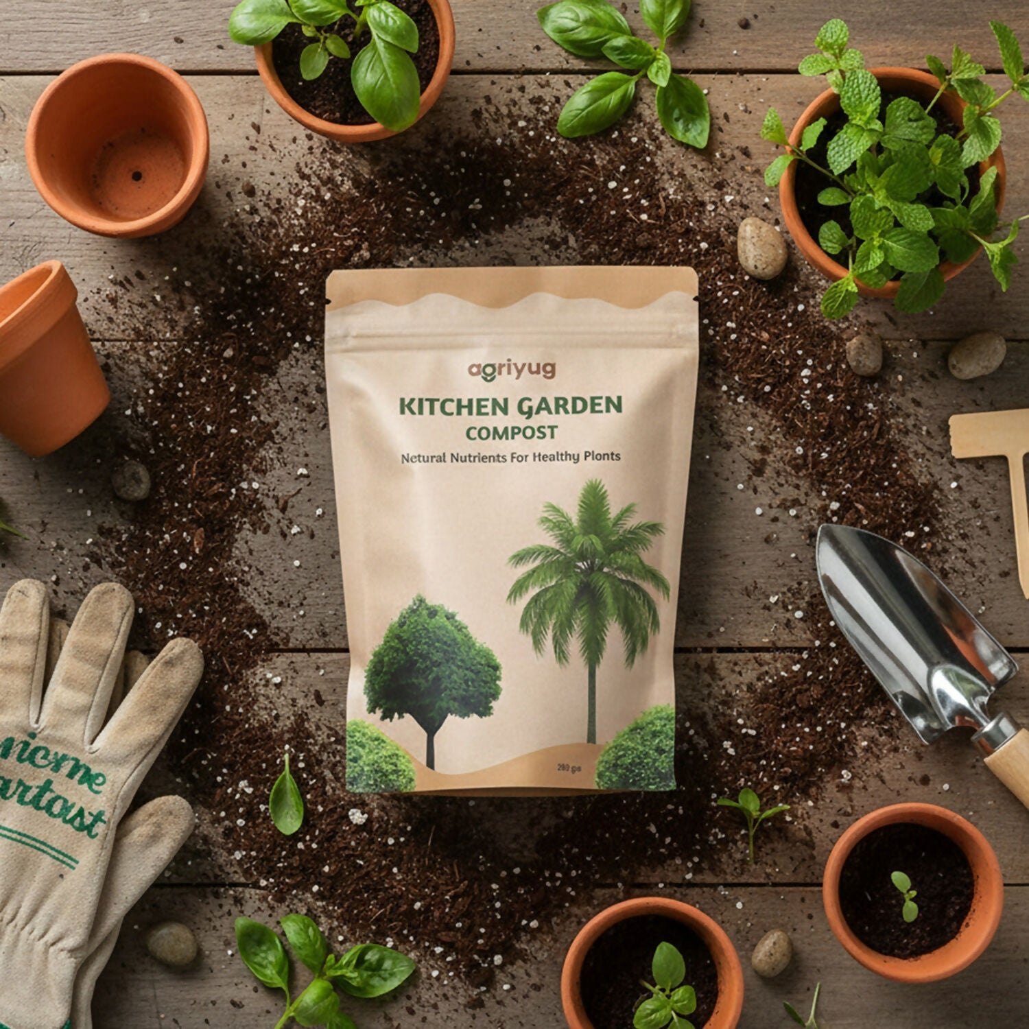 Kitchen Garden Compost, Natural Nutrients For Healthy Plants (250 g)