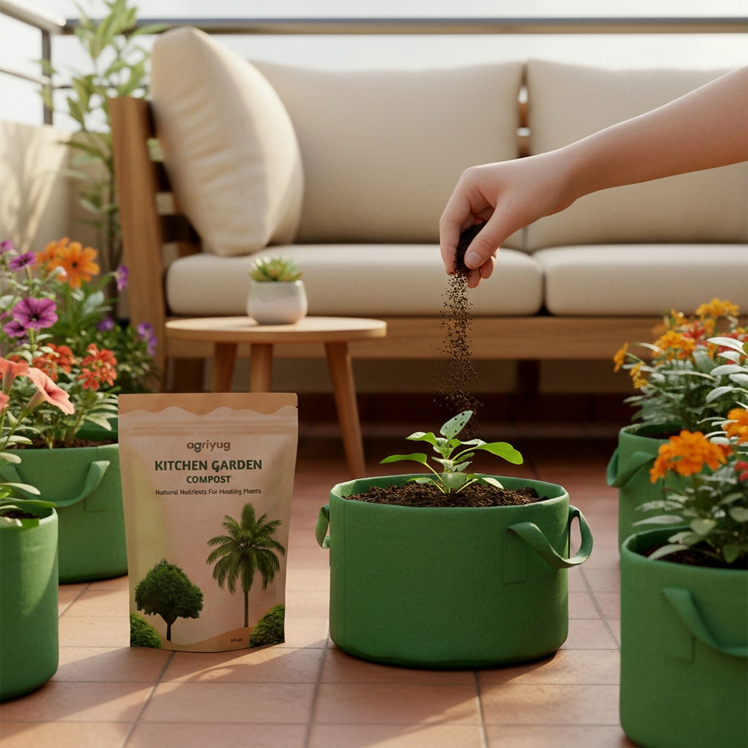 Kitchen Garden Compost, Natural Nutrients For Healthy Plants (250 g)