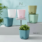 Beautiful Square Flower Pot (Pack Of 5)