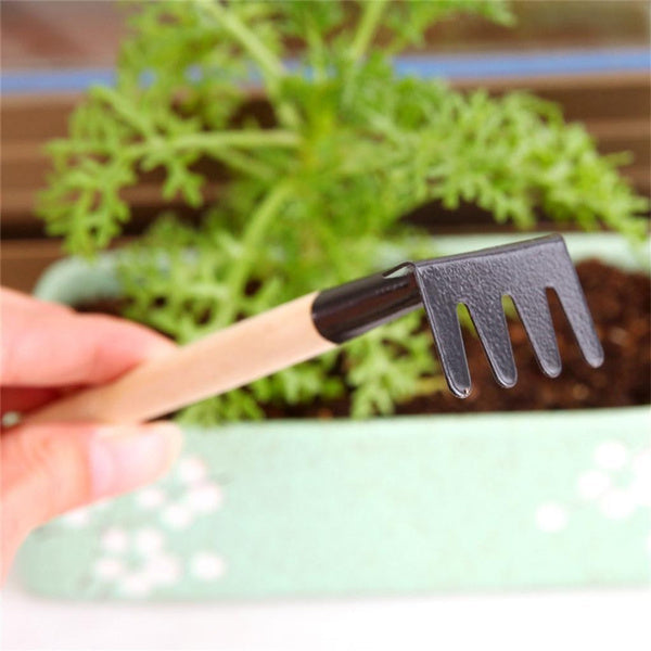 Kid's Garden Tools Set Of 3 Pieces (Trowel, Shovel, Rake)