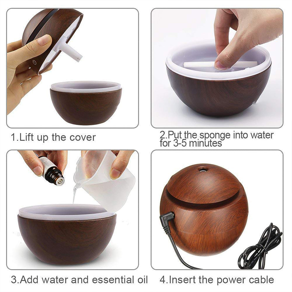 Ultrasonic Aromatherapy Humidifier (135 ml)