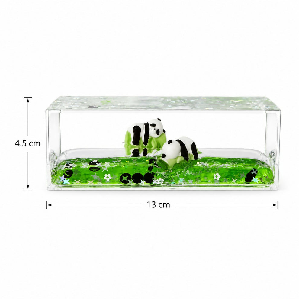 Panda Liquid Glitter Paper Weight