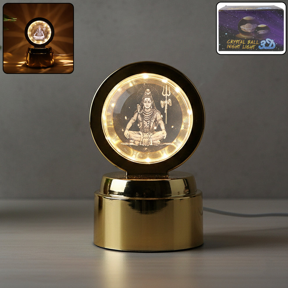 Mahadev 3d Crystal Ball Night Light